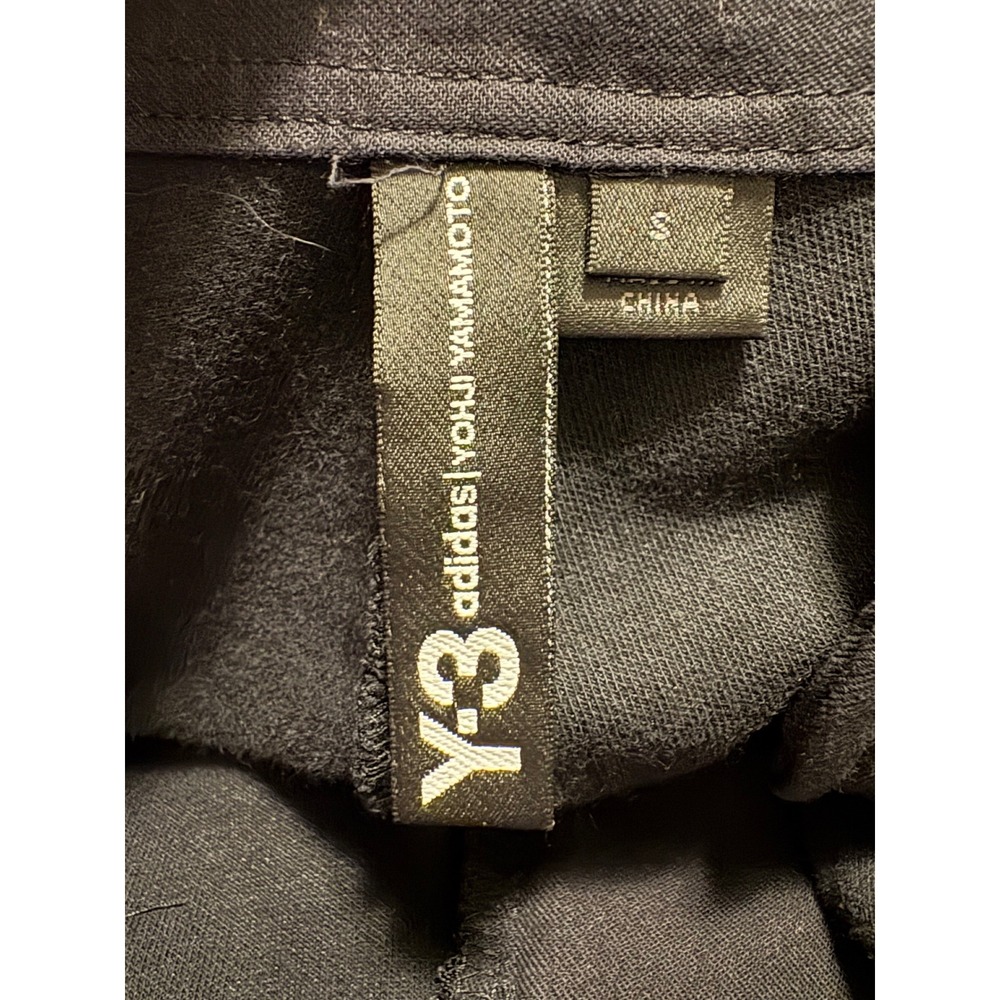 Adidas Y-3 Yohji Yamamoto Black Cropped Track Pants Womens Size Small - Picture 4 of 5